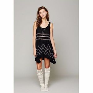 Free People Black Polka Dot Slip Dress Size M